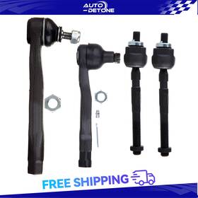 Z80118409g Autodetone 4x Front Inner Outer Tie Rod Ends Suspension Kit For Honda Civic Acura Integra