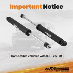 B2lmy9 Maxpeedingrods Front Shock Absorbers For Jeep Wrangler Jk 2007-2018 Fit 0.5-2.5 Inch Lift Kit