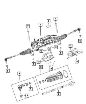 68319182ab Mopar Genuine Outer Tie Rod End Left