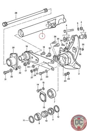 91133100601grv Porsche 1987-1989 911 Rear Axle Cross Tube