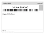 Genuine Bmw Repair Kit Bellows 32-10-6-893-700 New. Fixed Price $62.26.