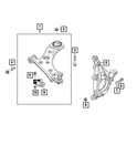 Genuine Mopar Suspension Knuckle Left 68282577AE. Fixed Price $238.50.