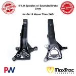 Maxtrac 4" Lift Spindles W/ Extended Brake Lines For 2004-2019 Nissan Titan 2WD. Fixed Price $699.68.
