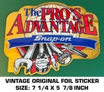 Snap-on The Pro's Advantage Vintage Original Foil Decal Sticker Tools. Fixed Price $11.01.