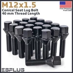 20 Bmw Lug Bolt M12X1.5 Black 40MM Fit 1-8 SERIES/M1/M3/M5/M6 10-14MM Spacers. Fixed Price $32.99.