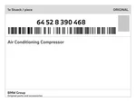 Genuine Bmw Air Conditioning Compressor 64-52-8-390-468 New. Fixed Price $1644.74.