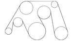 Genuine Lexus Serpentine Belt 90916-02632. Fixed Price $67.63.