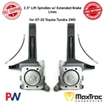 Maxtrac 3.5" Lift Spindles W/ Extended Brake Lines For 2007-20 Toyota Tundra 2WD. Fixed Price $699.68.