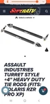 Assault Industries Turret +4 Long Travel Tie Rods Polaris Rzr Pro Xp 20-21. Fixed Price $290.00.