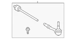 Genuine Bmw Steering Tie Rod Assembly 32-10-5-B5F-A52. Fixed Price $230.73.