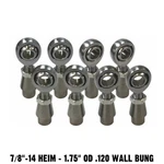 7/8" Chromoly Heim Joint 1.75 .120 Wall Bung 4 Link Rod End Fabrication Kit. Fixed Price $254.99.