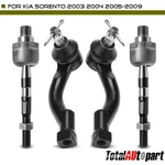 4PCS Steering Tie Rod End Kit For Kia Sorento 2003 2004-2009 Front Inner & Outer. Fixed Price $45.99.