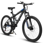 24 Inch Mountain Bike With Full Suspension, 21 Speed Shifter Lever Gear. Fixed Price $299.00.