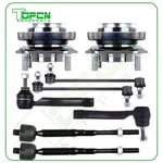 BOTH(8) Front Wheel Bearing & Hub Tie Rod Sway Bar Fits 07-12 Nissan Sentra 2.0L. Fixed Price $106.28.