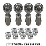 Tie End Fabrication Kit 1/2"-20 Heim Joint 1"OD .095 Wall Misalignment Spacers. Fixed Price $88.99.