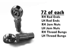 Steinjager For Heims, Nuts, Bungs Rod End Kits 7/8-14 And Lh Chrome Moly. Fixed Price $6044.99.
