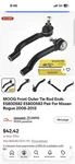 Moog Front Outer Tie Rod Ends ES800582 ES800583 Pair For Nissan Rogue 2008-2013. Fixed Price $28.00.