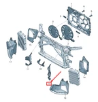 New Audi RS3 Left Radiator Fan Air Guide 8V0121283T 8V0-121-283-T. Fixed Price $43.40.