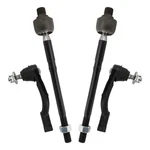 Trq Inner And Outer Driver Passenger Side Tie Rod Set 4 Piece Compatible Wit. Fixed Price $98.20.