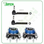 New 4 Pc Kit 2 Front Wheel Hub And Bearing Assembly Abs 6 Bolt + Outer Tie Rod. Fixed Price $89.10.