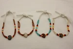 Handmade Native American Navajo Adjustable Beaded Stone Bear Child's Bracelet. Fixed Price $28.00.